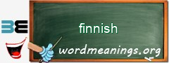 WordMeaning blackboard for finnish